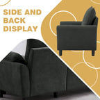 3-teiliges Wohnzimmer-Ecksofa-Set mit Sessel und Hocker