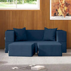Ensemble causeuse-lit convertible Jaxx Zipline format grand lit et pouf