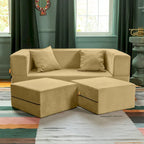 Ensemble causeuse-lit convertible Jaxx Zipline format grand lit et pouf