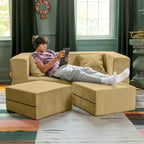 Ensemble causeuse-lit convertible Jaxx Zipline format grand lit et pouf