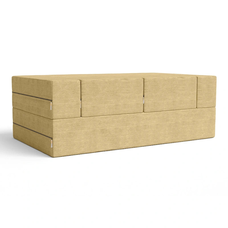 Ensemble causeuse-lit convertible Jaxx Zipline format grand lit et pouf