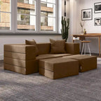Ensemble causeuse-lit convertible Jaxx Zipline format grand lit et pouf