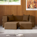 Ensemble causeuse-lit convertible Jaxx Zipline format grand lit et pouf