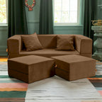 Ensemble causeuse-lit convertible Jaxx Zipline format grand lit et pouf