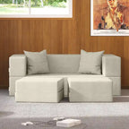Ensemble causeuse-lit convertible Jaxx Zipline format grand lit et pouf