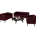 Set da soggiorno CraftPorch, 3 pezzi, moderno in velluto a coste e imbottito in velluto glamour