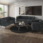 Set da soggiorno CraftPorch, 3 pezzi, moderno in velluto a coste e imbottito in velluto glamour
