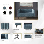 Set da soggiorno CraftPorch, 3 pezzi, moderno in velluto a coste e imbottito in velluto glamour