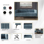 Set da soggiorno CraftPorch, 3 pezzi, moderno in velluto a coste e imbottito in velluto glamour