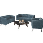 Set da soggiorno CraftPorch, 3 pezzi, moderno in velluto a coste e imbottito in velluto glamour