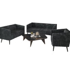 Set da soggiorno CraftPorch, 3 pezzi, moderno in velluto a coste e imbottito in velluto glamour