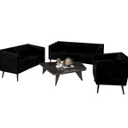 Set da soggiorno CraftPorch, 3 pezzi, moderno in velluto a coste e imbottito in velluto glamour
