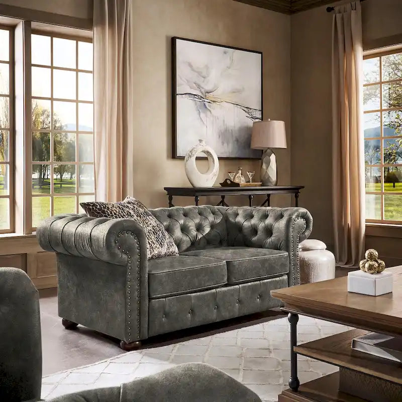 Knightsbridge-tuftattu Chesterfield-kahden istuttava sohva, iNSPIRE Q Artisan