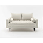 US Pride Lopez Faux Leather Mid-century Modern Loveseat