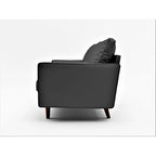 US Pride Lopez Faux Leather Mid-century Modern Loveseat