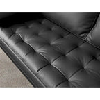 US Pride Lopez Faux Leather Mid-century Modern Loveseat