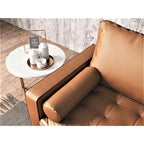 US Pride Lopez Faux Leather Mid-century Modern Loveseat