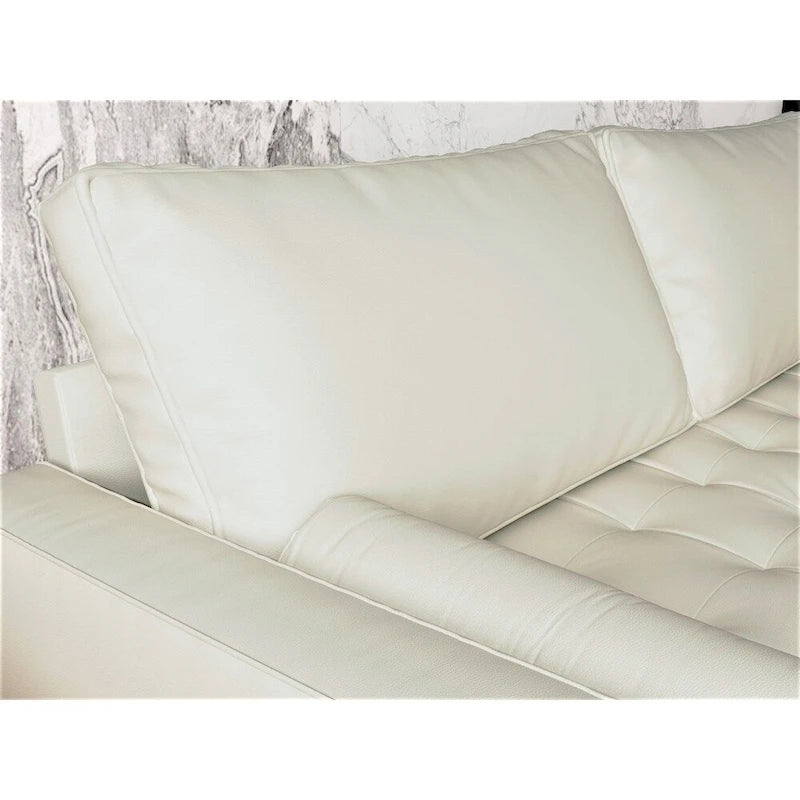 US Pride Lopez Faux Leather Mid-century Modern Loveseat