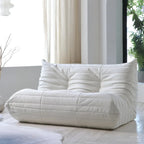 Vloerstoel van traagschuim, comfortabele rugsteun, luie sofa voor lezen, gamen en mediteren, teddy-stof