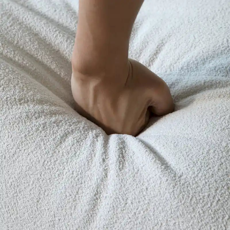 Vloerstoel van traagschuim, comfortabele rugsteun, luie sofa voor lezen, gamen en mediteren, teddy-stof