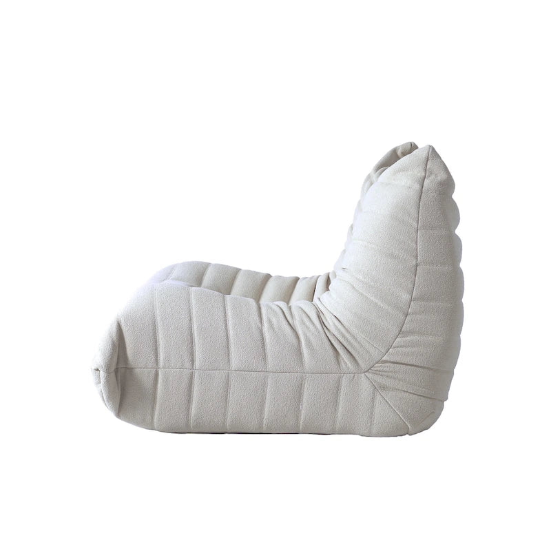 Vloerstoel van traagschuim, comfortabele rugsteun, luie sofa voor lezen, gamen en mediteren, teddy-stof