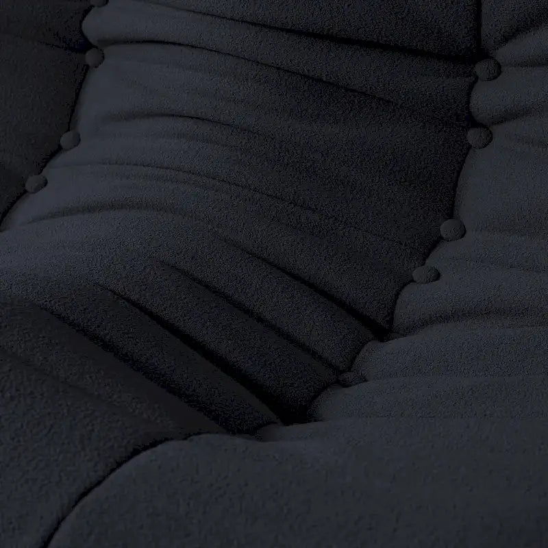 Modernes Teddy-Stoff-Sofa als entspanntes Bodensofa, Wohnzimmer-Sofa, Sitzsack