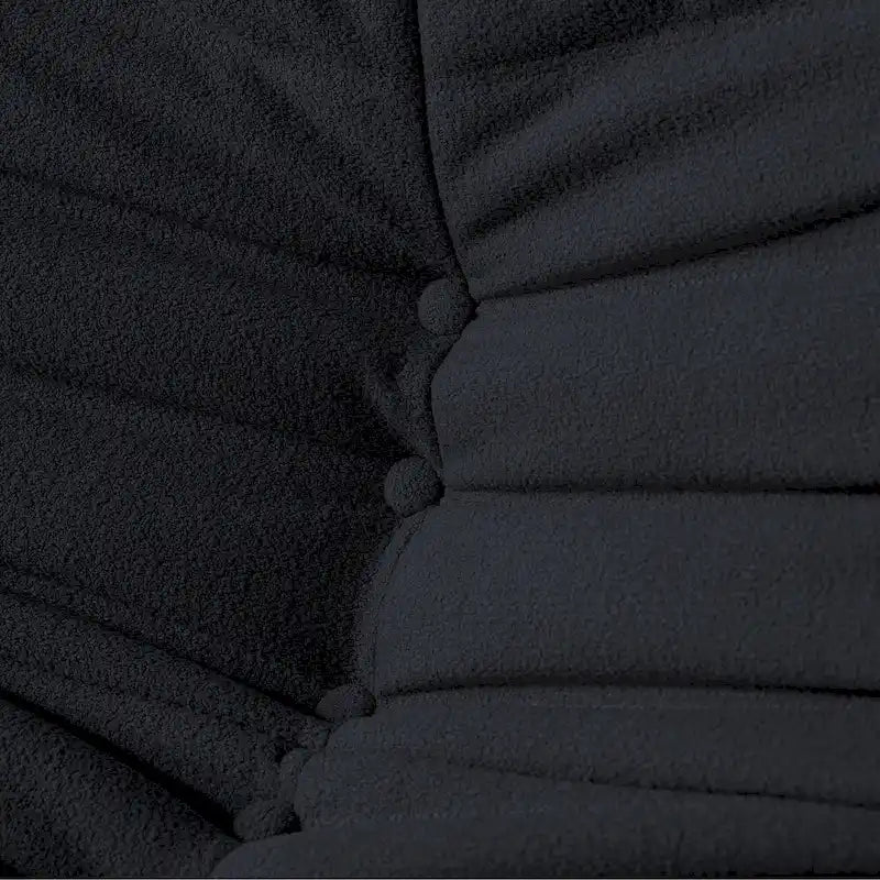 Modernes Teddy-Stoff-Sofa als entspanntes Bodensofa, Wohnzimmer-Sofa, Sitzsack