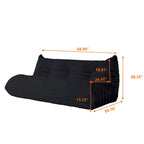 Modernes Teddy-Stoff-Sofa als entspanntes Bodensofa, Wohnzimmer-Sofa, Sitzsack