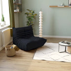 Modernes Teddy-Stoff-Sofa als entspanntes Bodensofa, Wohnzimmer-Sofa, Sitzsack