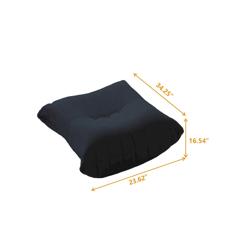 Modernes Teddy-Stoff-Sofa als entspanntes Bodensofa, Wohnzimmer-Sofa, Sitzsack
