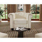 Klassischer, getufteter, samtbezogener Chesterfield-Sessel, Loveseat und Sofa, 3-teilig, mit Nagelkopfverzierung fürs Wohnzimmer von Morden Fort