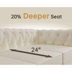 Klassischer, getufteter, samtbezogener Chesterfield-Sessel, Loveseat und Sofa, 3-teilig, mit Nagelkopfverzierung fürs Wohnzimmer von Morden Fort