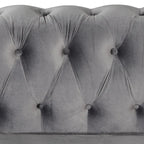 Klassischer, getufteter, samtbezogener Chesterfield-Sessel, Loveseat und Sofa, 3-teilig, mit Nagelkopfverzierung fürs Wohnzimmer von Morden Fort