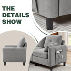 3-teiliges Ecksofa-Set mit Ottomane und Sessel