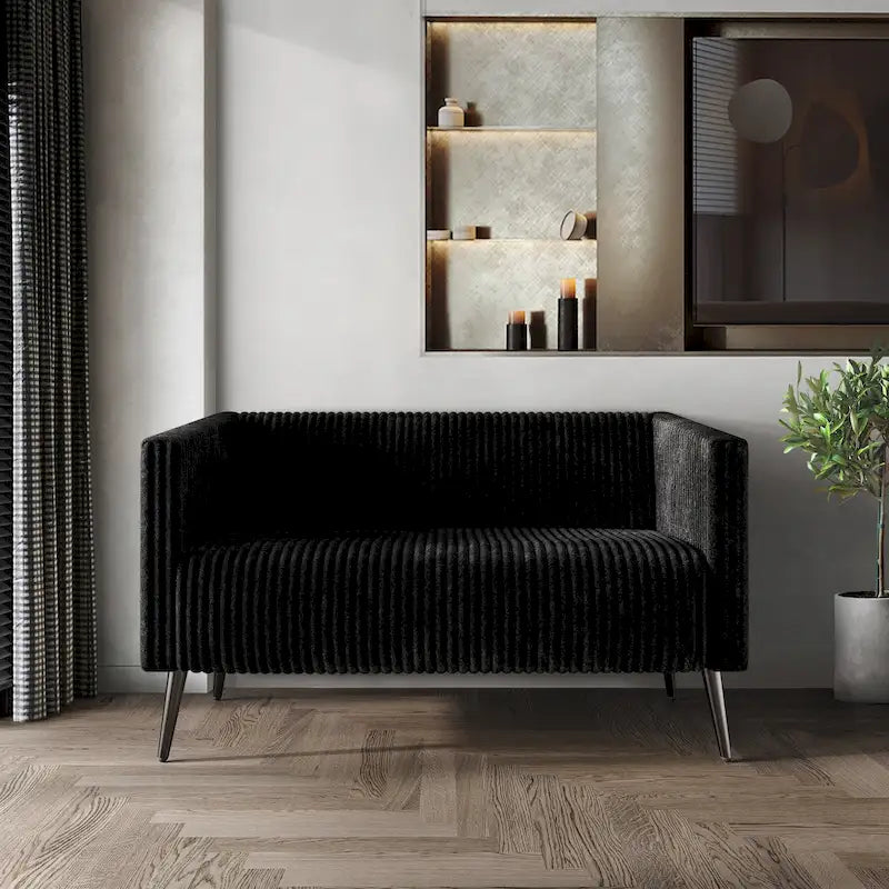 CraftPorch Corduroy Modern and Glamorous Velvet Upholstered Loveseat