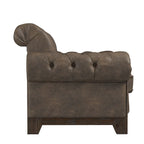 Canapé 2 places Chesterfield Greenwich capitonné, accoudoirs arrondis et clous décoratifs, par iNSPIRE Q Artisan