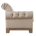 Canapé 2 places Chesterfield Greenwich capitonné, accoudoirs arrondis et clous décoratifs, par iNSPIRE Q Artisan