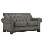 Canapé 2 places Chesterfield Greenwich capitonné, accoudoirs arrondis et clous décoratifs, par iNSPIRE Q Artisan