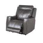 Conjunto reclinable eléctrico tapizado de cuero de grano superior Newport de 3 piezas de Steve Silver