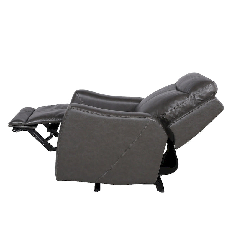 Conjunto reclinable eléctrico tapizado de cuero de grano superior Newport de 3 piezas de Steve Silver