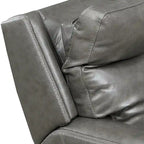 Conjunto reclinable eléctrico tapizado de cuero de grano superior Newport de 3 piezas de Steve Silver