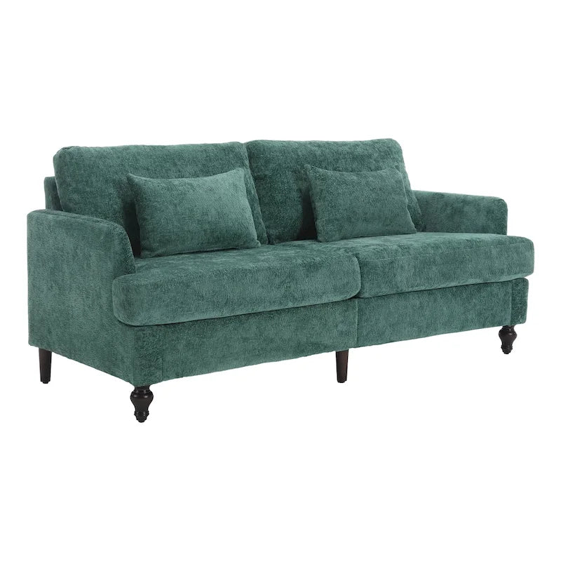 HOMEFUN moderne chenille-loveseat, gestoffeerde 2-zitsloveseat, moderne bank