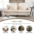 HOMEFUN moderne chenille-loveseat, gestoffeerde 2-zitsloveseat, moderne bank
