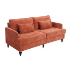 HOMEFUN moderne chenille-loveseat, gestoffeerde 2-zitsloveseat, moderne bank