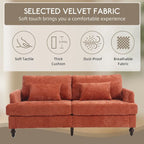 HOMEFUN moderne chenille-loveseat, gestoffeerde 2-zitsloveseat, moderne bank