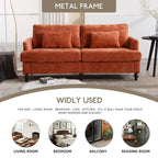 HOMEFUN moderne chenille-loveseat, gestoffeerde 2-zitsloveseat, moderne bank