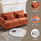 HOMEFUN moderne chenille-loveseat, gestoffeerde 2-zitsloveseat, moderne bank
