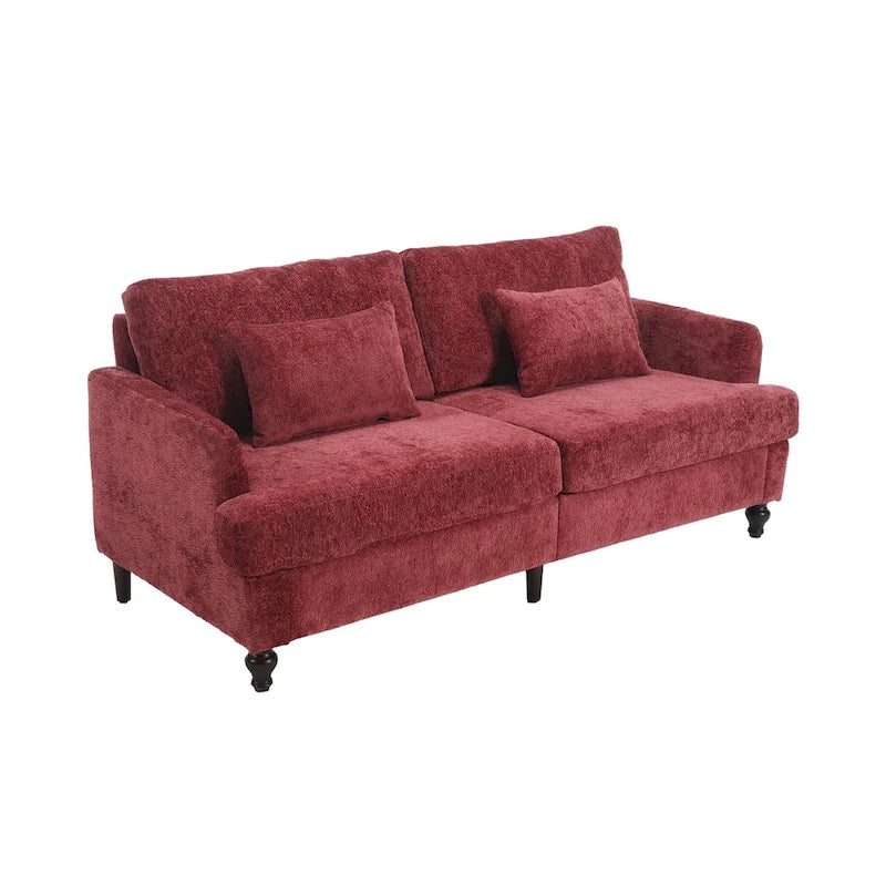 HOMEFUN moderne chenille-loveseat, gestoffeerde 2-zitsloveseat, moderne bank