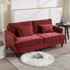 HOMEFUN moderne chenille-loveseat, gestoffeerde 2-zitsloveseat, moderne bank