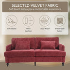 HOMEFUN moderne chenille-loveseat, gestoffeerde 2-zitsloveseat, moderne bank